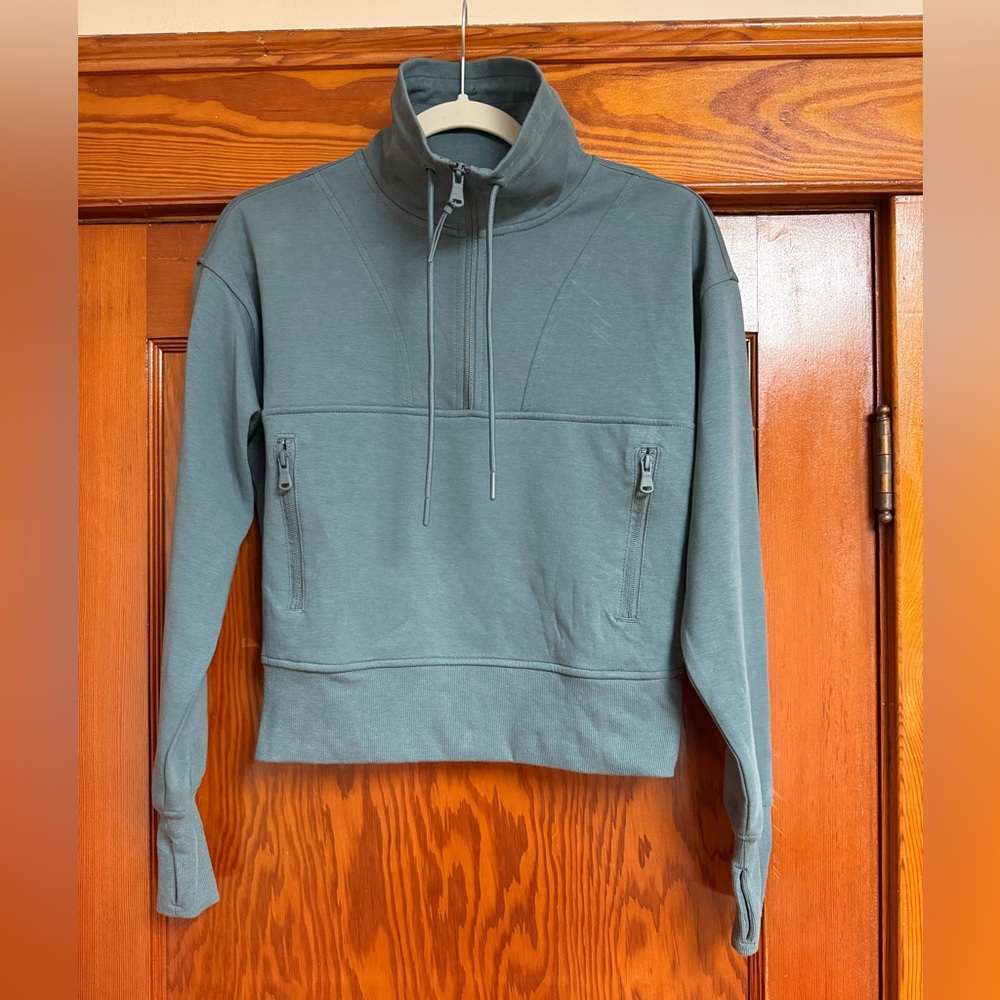 Old Navy Teal Zip-Up Sweatshirt - XS